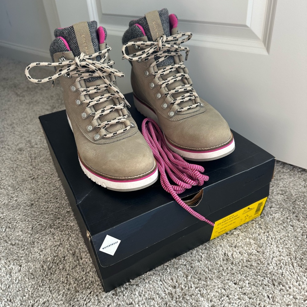 Women's Cole Haan GrandExplore Boots with Pink Accents